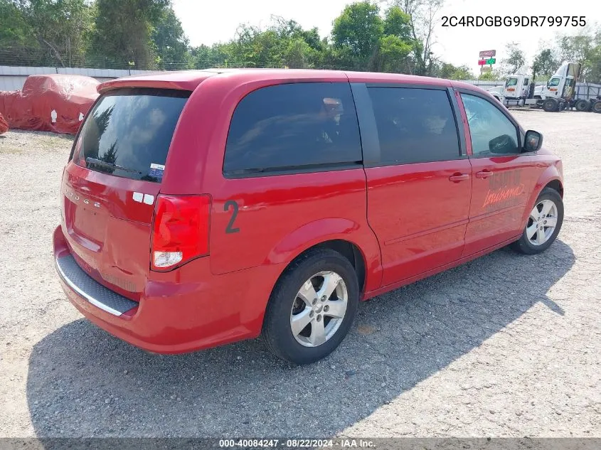 2013 Dodge Grand Caravan Se VIN: 2C4RDGBG9DR799755 Lot: 40084247