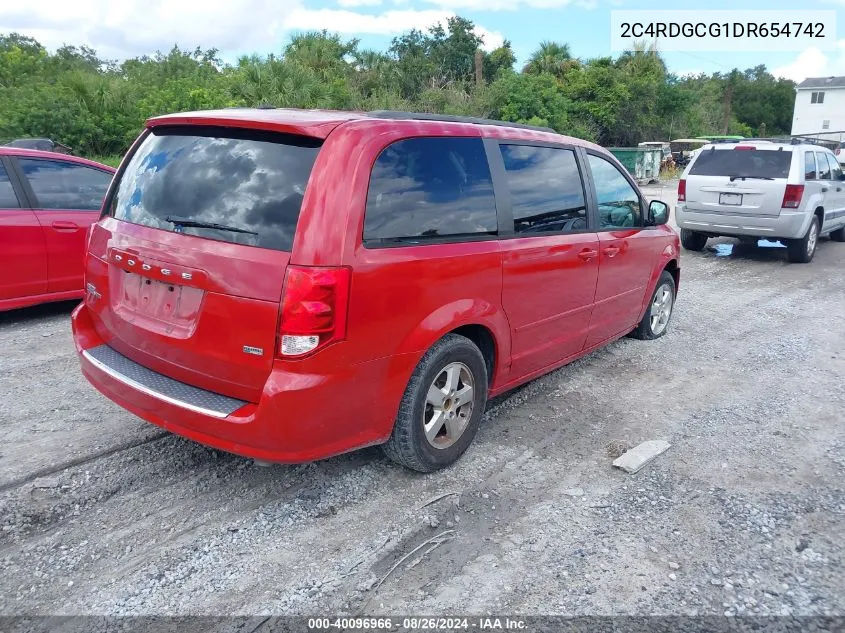 2013 Dodge Grand Caravan Sxt VIN: 2C4RDGCG1DR654742 Lot: 40096966