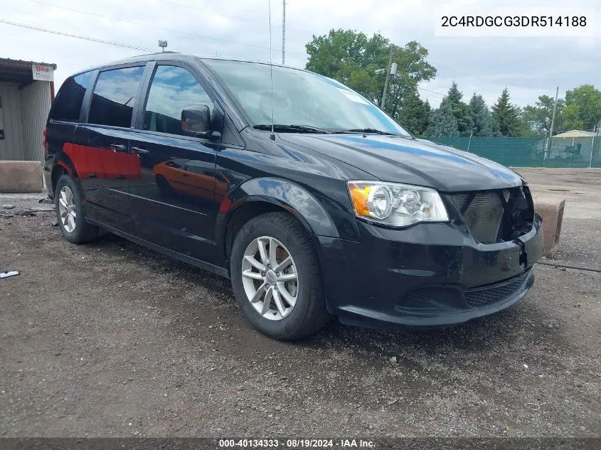 2013 Dodge Grand Caravan Sxt VIN: 2C4RDGCG3DR514188 Lot: 40134333