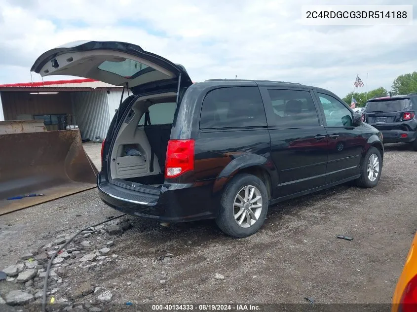 2C4RDGCG3DR514188 2013 Dodge Grand Caravan Sxt