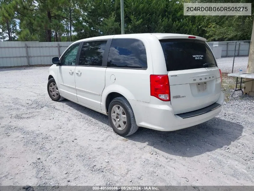 2013 Dodge Grand Caravan Se VIN: 2C4RDGBG6DR505275 Lot: 40155086