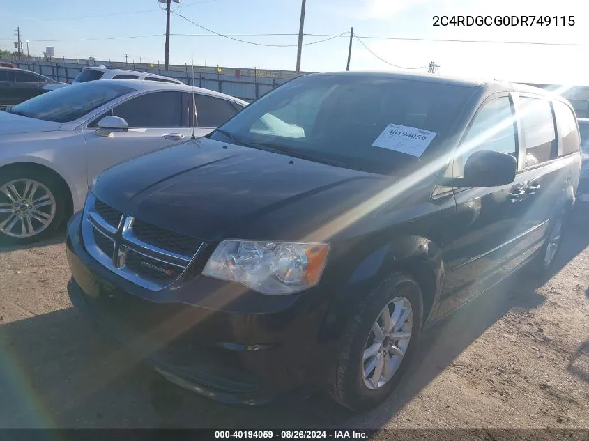 2013 Dodge Grand Caravan Sxt VIN: 2C4RDGCG0DR749115 Lot: 40194059