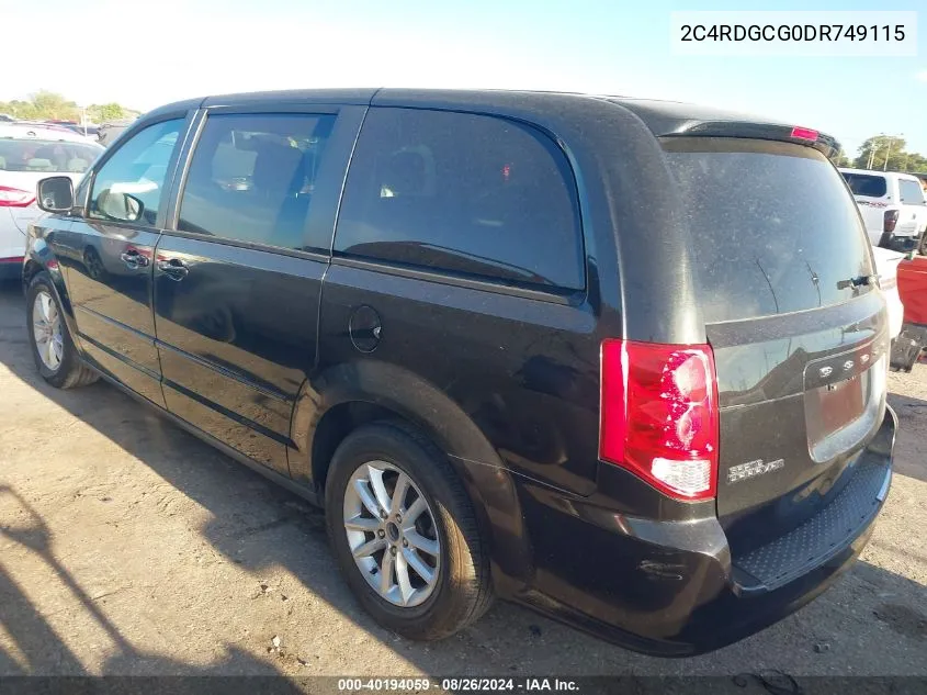 2013 Dodge Grand Caravan Sxt VIN: 2C4RDGCG0DR749115 Lot: 40194059