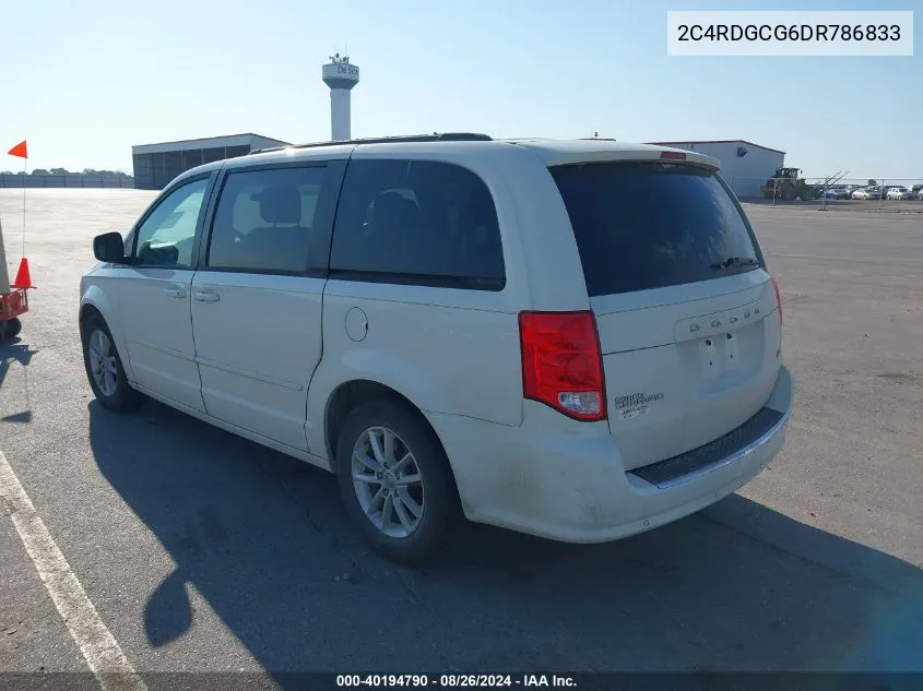 2013 Dodge Grand Caravan Sxt VIN: 2C4RDGCG6DR786833 Lot: 40194790