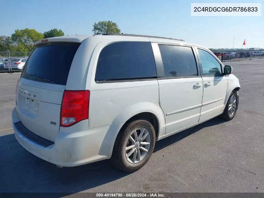 2013 Dodge Grand Caravan Sxt VIN: 2C4RDGCG6DR786833 Lot: 40194790