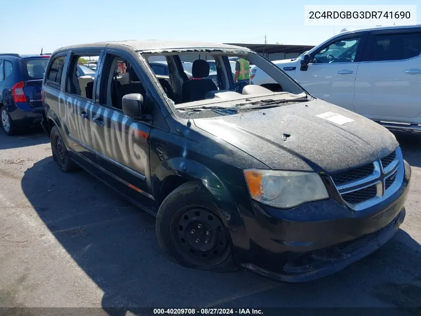 2013 Dodge Grand Caravan American Value Pkg VIN: 2C4RDGBG3DR741690 Lot: 40209708