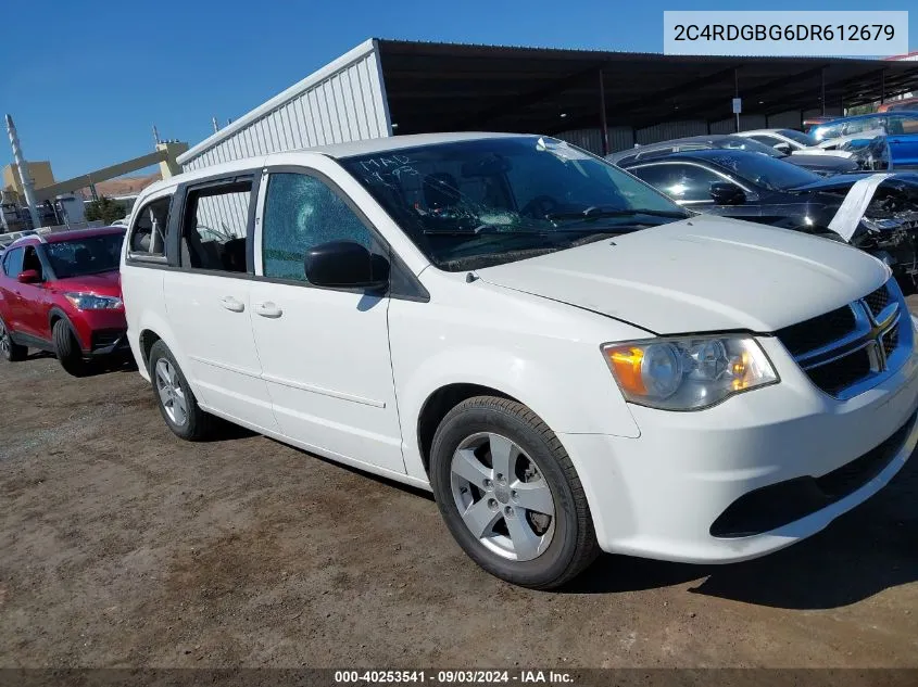 2013 Dodge Grand Caravan Se VIN: 2C4RDGBG6DR612679 Lot: 40253541