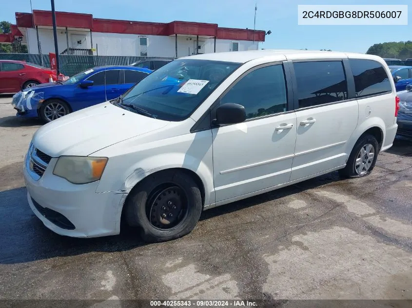 2013 Dodge Grand Caravan Se VIN: 2C4RDGBG8DR506007 Lot: 40255343