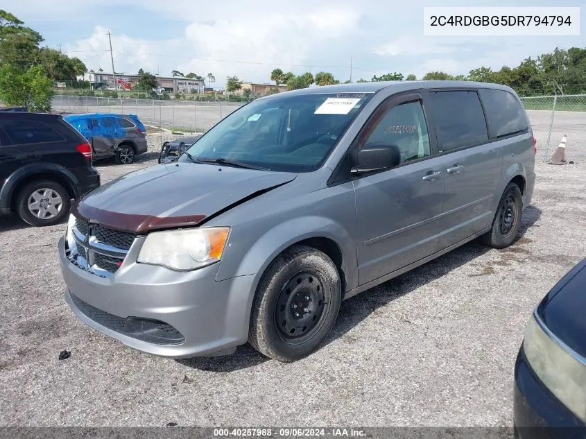 2C4RDGBG5DR794794 2013 Dodge Grand Caravan Se