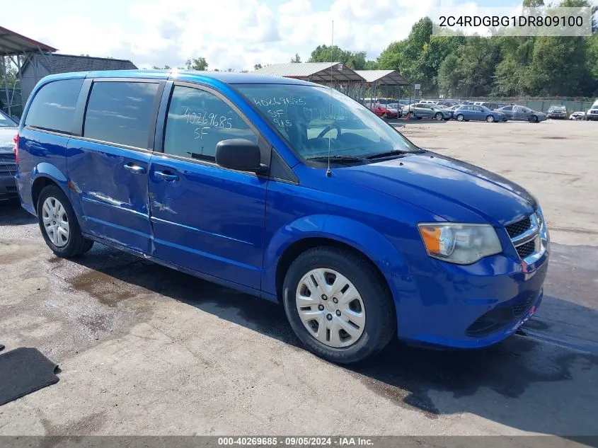 2013 Dodge Grand Caravan Se VIN: 2C4RDGBG1DR809100 Lot: 40269685