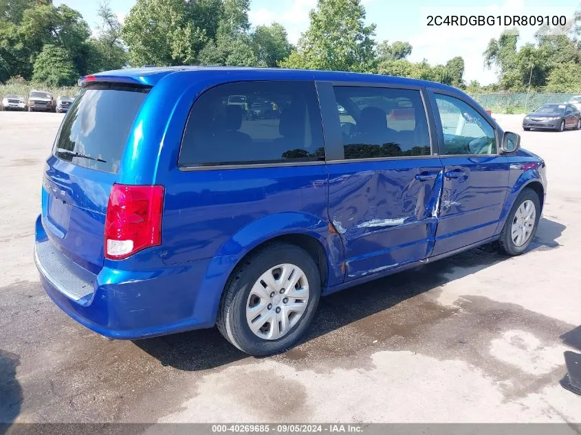 2013 Dodge Grand Caravan Se VIN: 2C4RDGBG1DR809100 Lot: 40269685