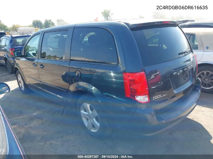 2013 Dodge Grand Caravan Se VIN: 2C4RDGBG6DR616635 Lot: 40297387