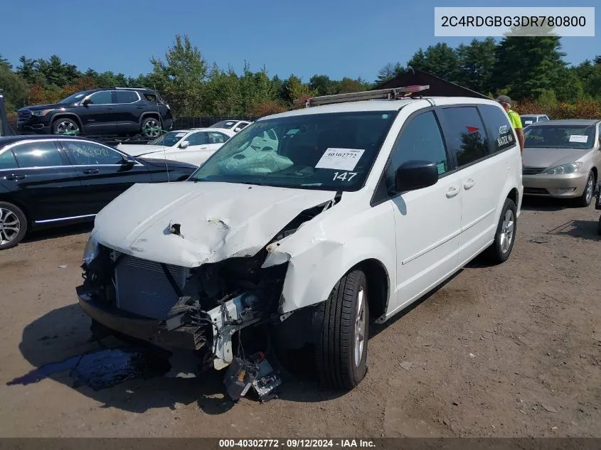 2013 Dodge Grand Caravan Se VIN: 2C4RDGBG3DR780800 Lot: 40302772