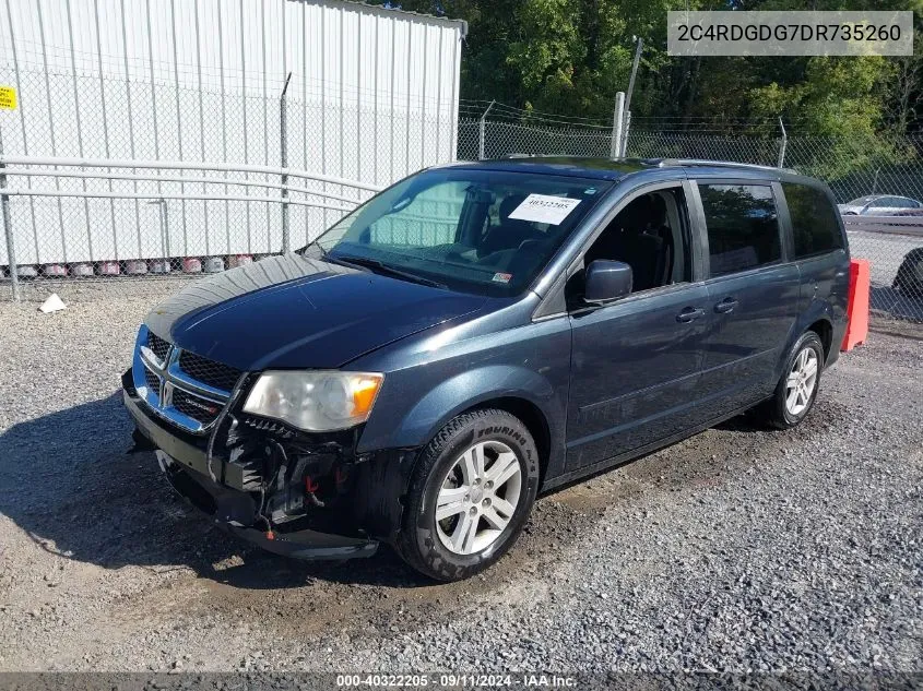 2013 Dodge Grand Caravan Crew VIN: 2C4RDGDG7DR735260 Lot: 40322205