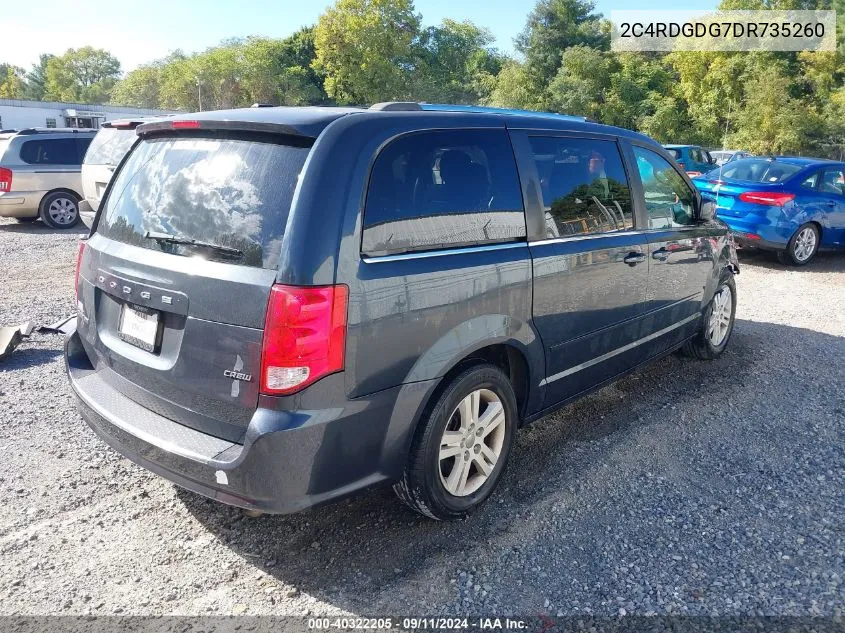 2013 Dodge Grand Caravan Crew VIN: 2C4RDGDG7DR735260 Lot: 40322205