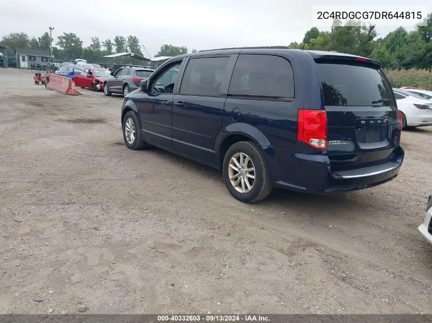 2013 Dodge Grand Caravan Sxt VIN: 2C4RDGCG7DR644815 Lot: 40332603