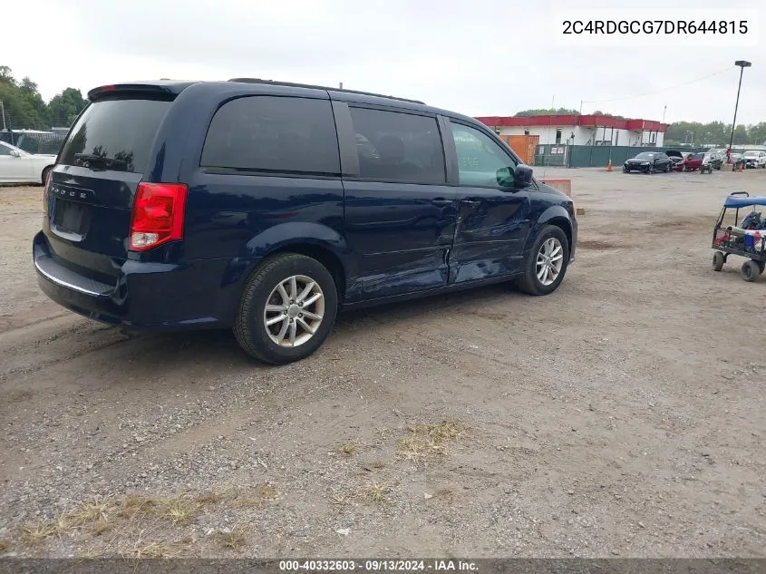 2013 Dodge Grand Caravan Sxt VIN: 2C4RDGCG7DR644815 Lot: 40332603