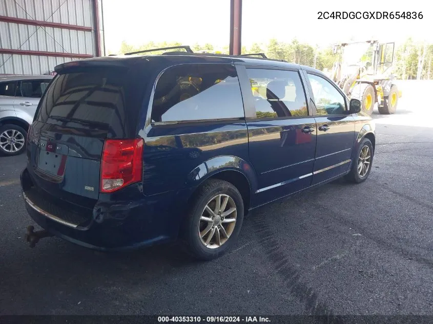 2013 Dodge Grand Caravan Sxt VIN: 2C4RDGCGXDR654836 Lot: 40353310