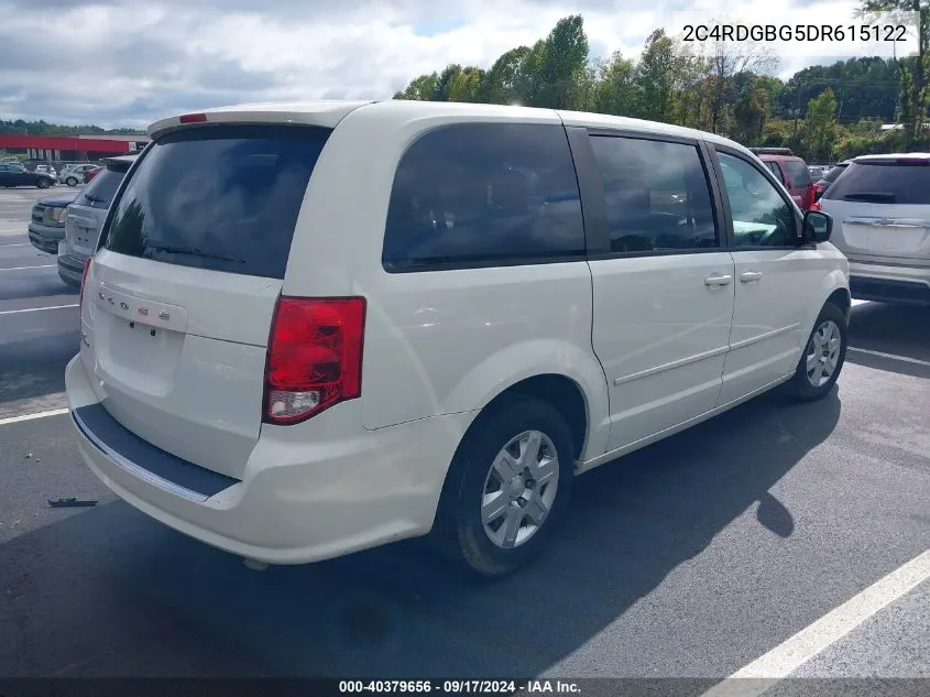 2013 Dodge Grand Caravan Se VIN: 2C4RDGBG5DR615122 Lot: 40379656