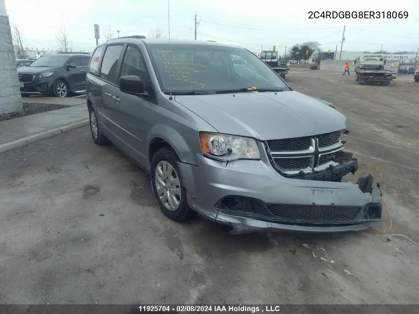 2014 Dodge Grand Caravan Se VIN: 2C4RDGBG8ER318069 Lot: 11925704