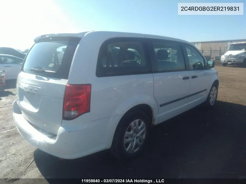 2C4RDGBG2ER219831 2014 Dodge Grand Caravan