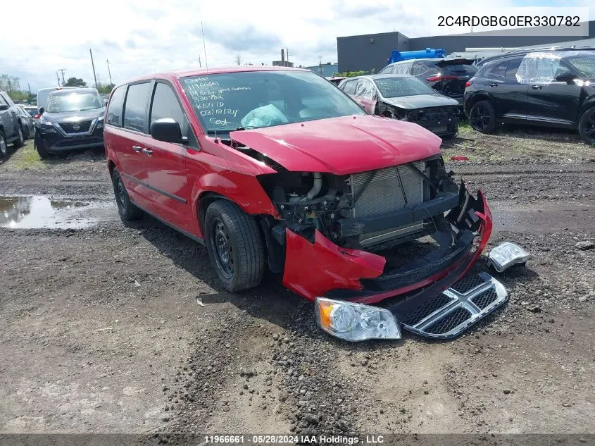 2C4RDGBG0ER330782 2014 Dodge Grand Caravan Se