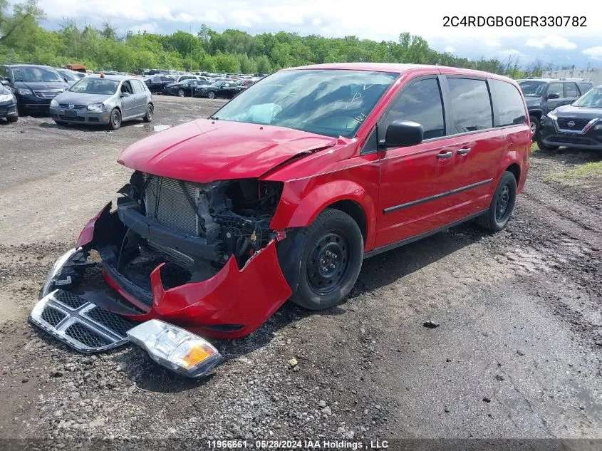 2C4RDGBG0ER330782 2014 Dodge Grand Caravan Se