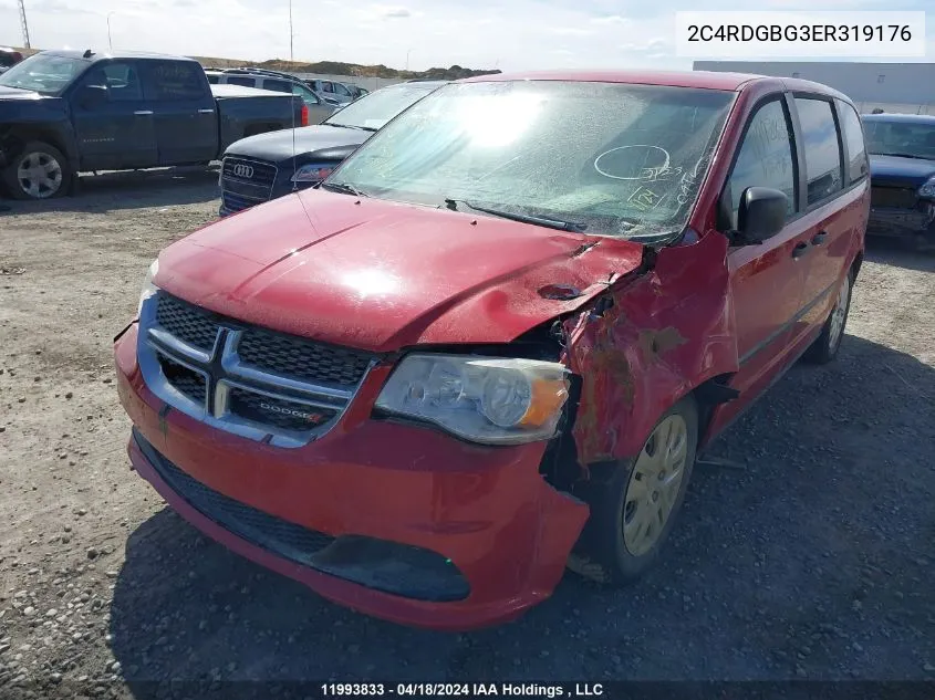 2C4RDGBG3ER319176 2014 Dodge Grand Caravan Se/Sxt