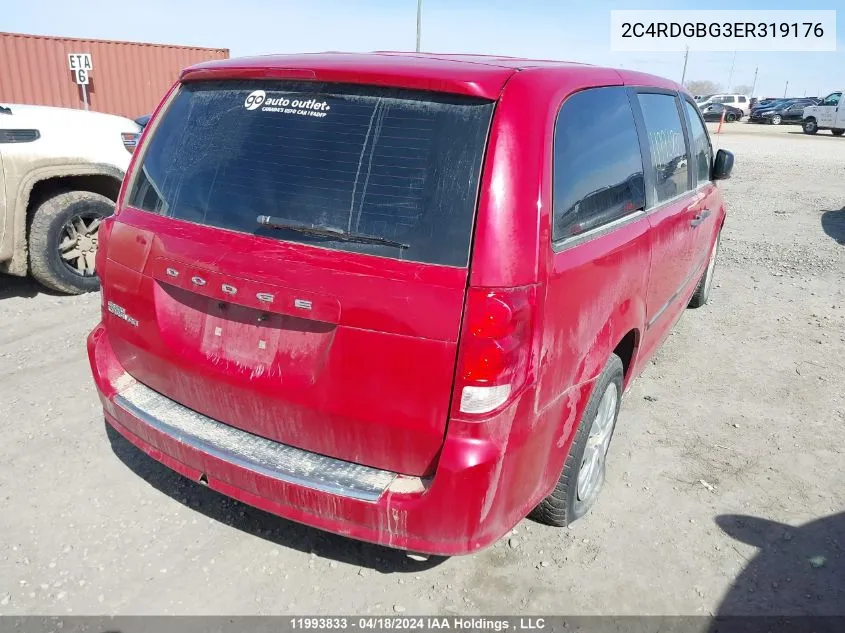 2C4RDGBG3ER319176 2014 Dodge Grand Caravan Se/Sxt