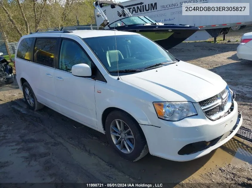 2014 Dodge Grand Caravan Se VIN: 2C4RDGBG3ER305827 Lot: 11998721