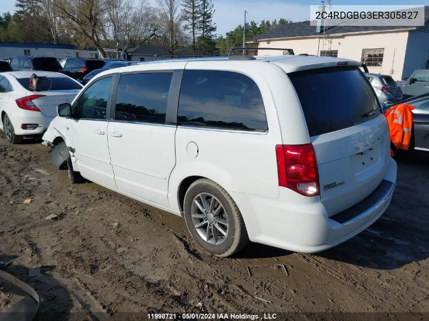 2014 Dodge Grand Caravan Se VIN: 2C4RDGBG3ER305827 Lot: 11998721