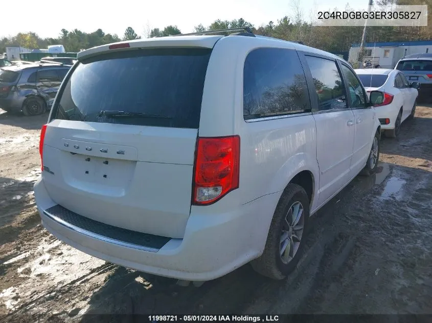 2014 Dodge Grand Caravan Se VIN: 2C4RDGBG3ER305827 Lot: 11998721