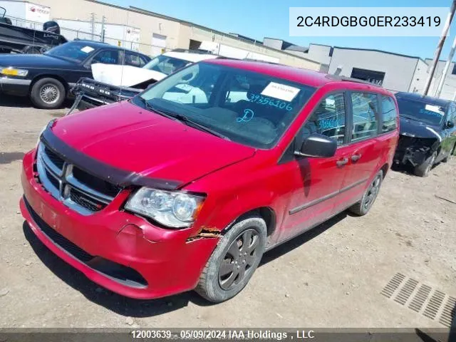 2014 Dodge Grand Caravan VIN: 2C4RDGBG0ER233419 Lot: 12003639