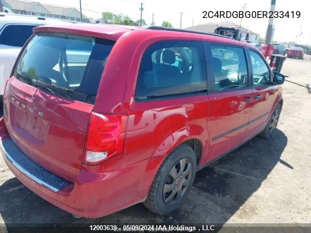 2C4RDGBG0ER233419 2014 Dodge Grand Caravan