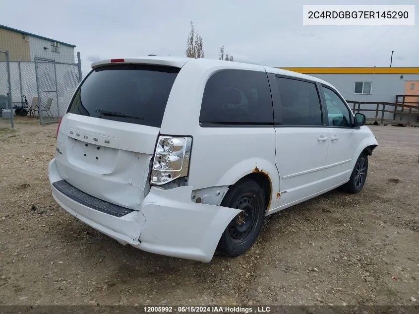 2C4RDGBG7ER145290 2014 Dodge Grand Caravan Se