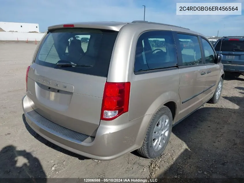 2014 Dodge Grand Caravan Se VIN: 2C4RDGBG6ER456564 Lot: 12006588