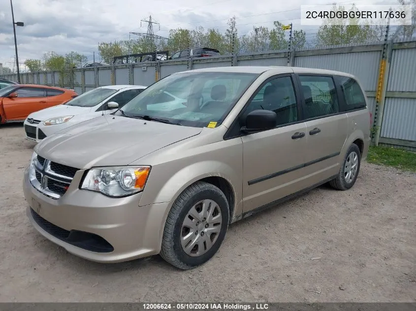 2014 Dodge Grand Caravan Se VIN: 2C4RDGBG9ER117636 Lot: 12006624