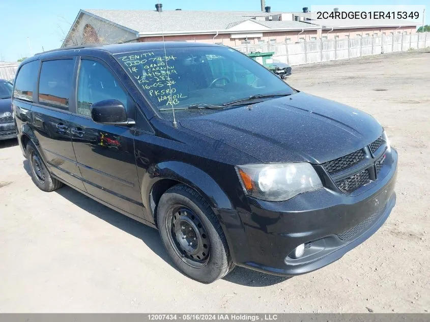 2014 Dodge Grand Caravan R/T VIN: 2C4RDGEG1ER415349 Lot: 12007434