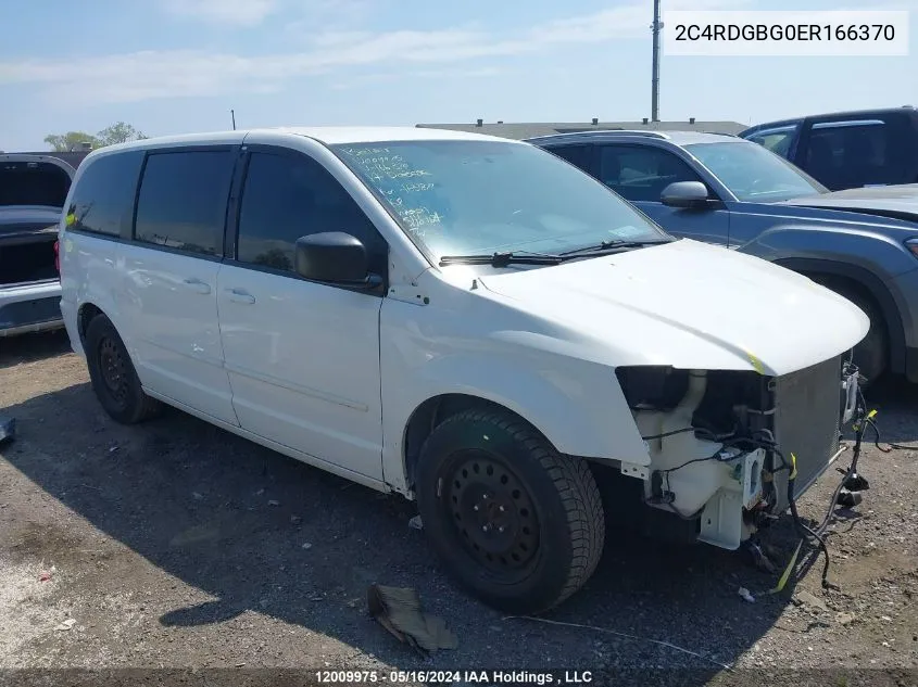 2014 Dodge Grand Caravan VIN: 2C4RDGBG0ER166370 Lot: 12009975