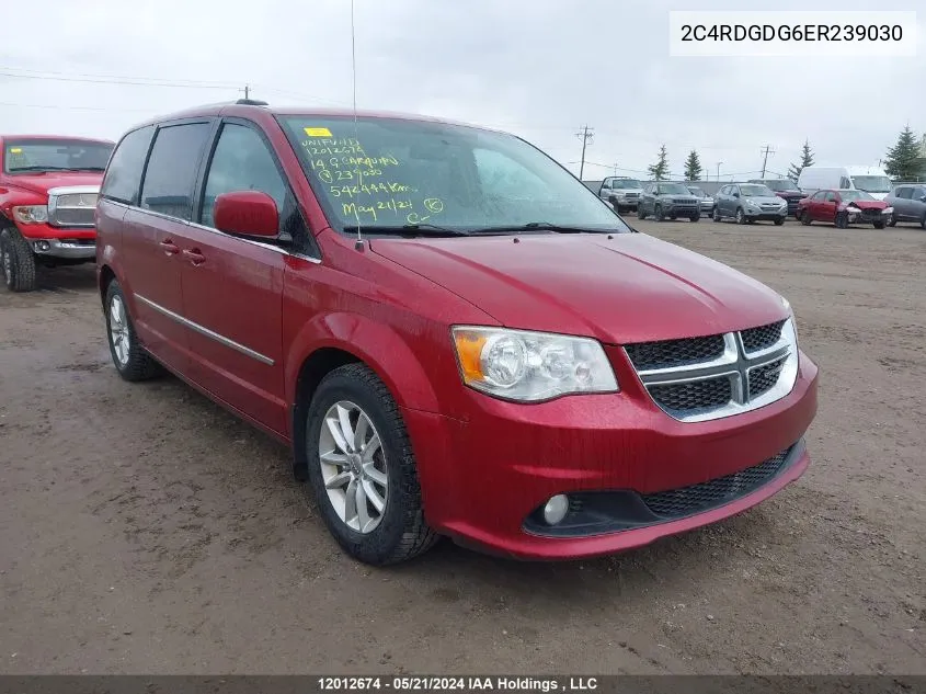 2014 Dodge Grand Caravan Crew VIN: 2C4RDGDG6ER239030 Lot: 12012674