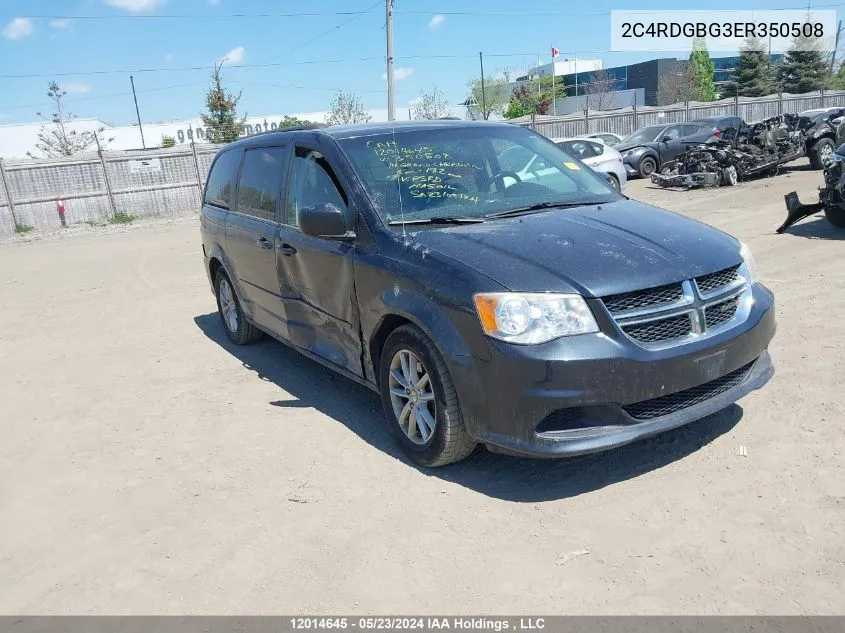 2C4RDGBG3ER350508 2014 Dodge Grand Caravan Se