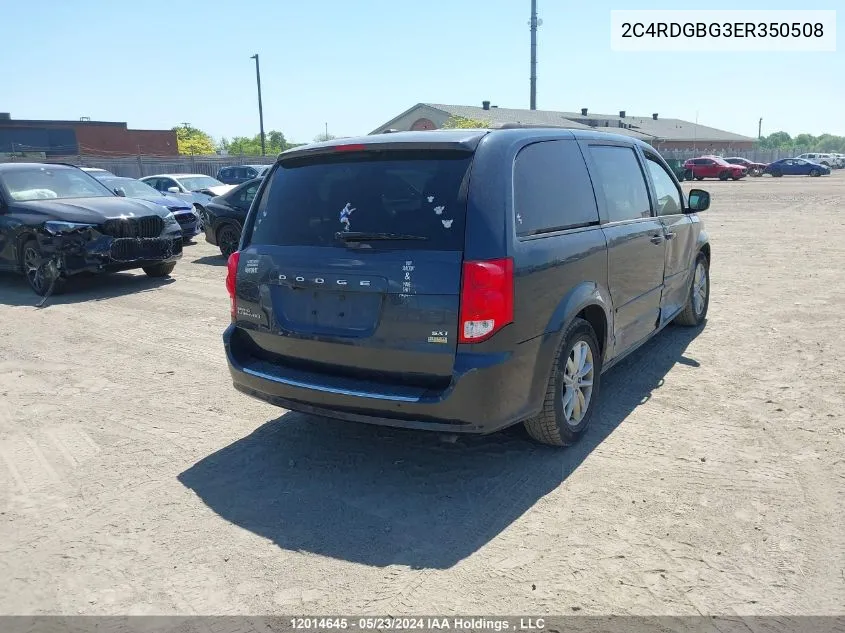 2014 Dodge Grand Caravan Se VIN: 2C4RDGBG3ER350508 Lot: 12014645