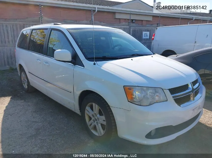 2014 Dodge Grand Caravan Crew VIN: 2C4RDGDG1ER385142 Lot: 12019244