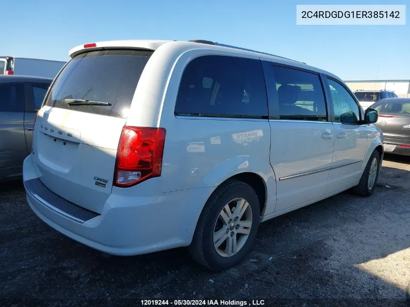 2014 Dodge Grand Caravan Crew VIN: 2C4RDGDG1ER385142 Lot: 12019244