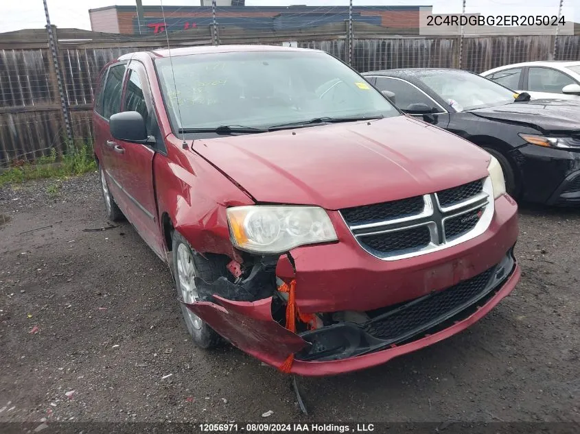 2C4RDGBG2ER205024 2014 Dodge Grand Caravan Se/Sxt