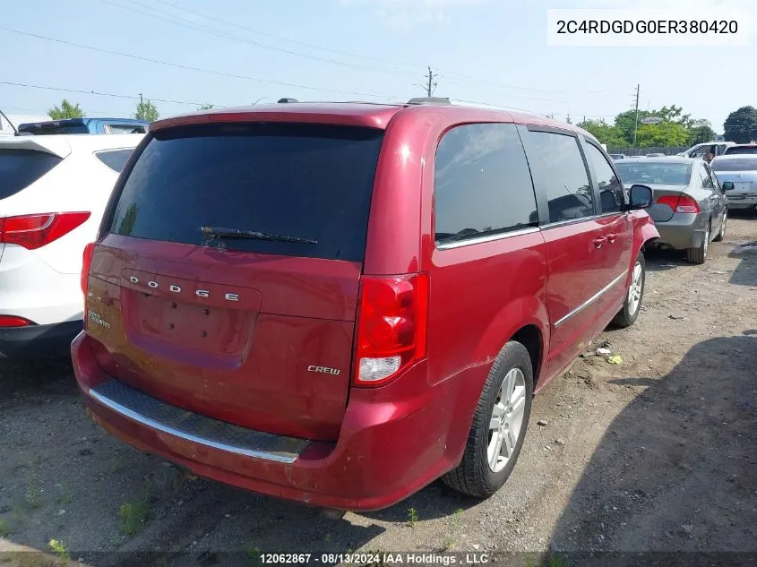 2C4RDGDG0ER380420 2014 Dodge Grand Caravan Crew