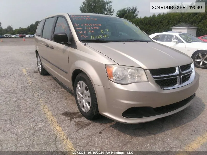 2C4RDGBGXER149530 2014 Dodge Grand Caravan Se/Sxt