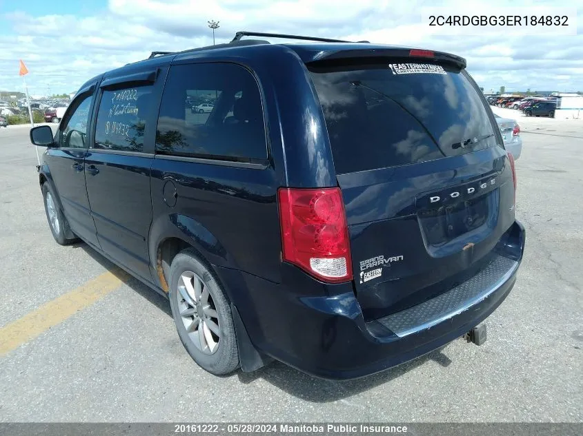 2C4RDGBG3ER184832 2014 Dodge Grand Caravan Sxt