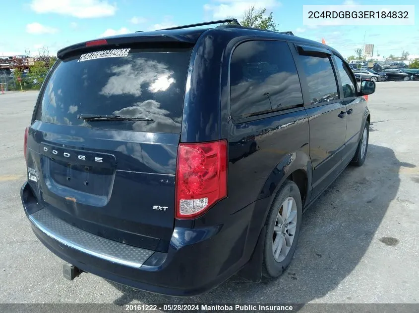 2C4RDGBG3ER184832 2014 Dodge Grand Caravan Sxt