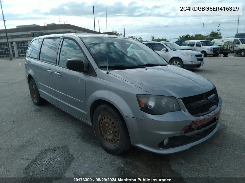 2C4RDGBG5ER416329 2014 Dodge Grand Caravan Se